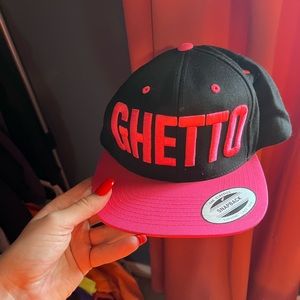 Ghetto Snapback hat in pink